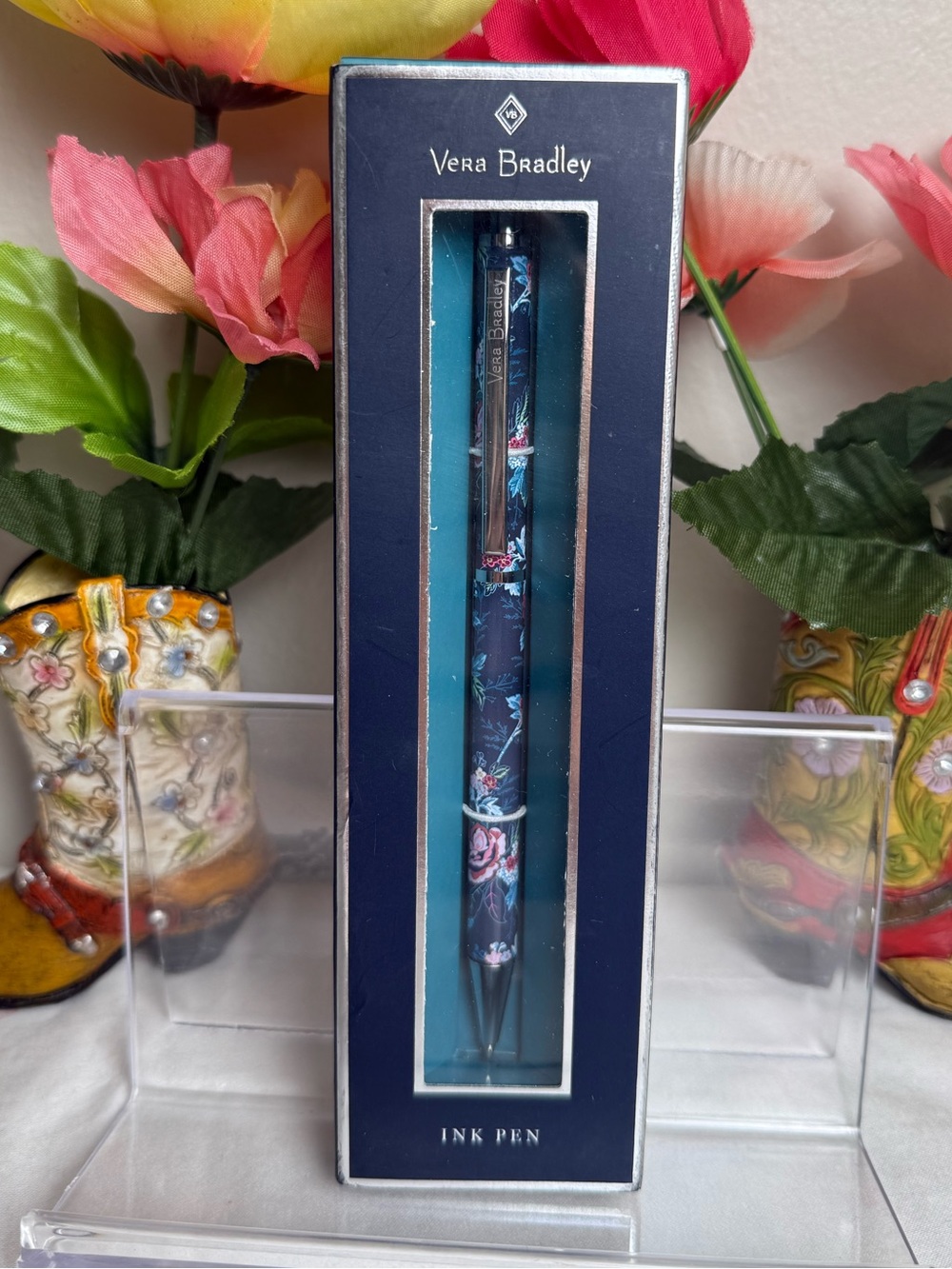 NWT Vera Bradley Rose Toile Ball Point Pen